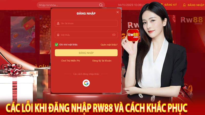 Các lỗi khi đăng nhập RW88 và cách khắc phục