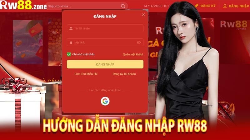 Hướng dẫn đăng nhập RW88