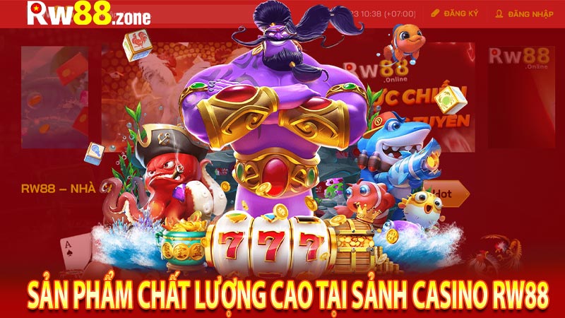 Sản phẩm chất lượng cao tại sảnh casino RW88